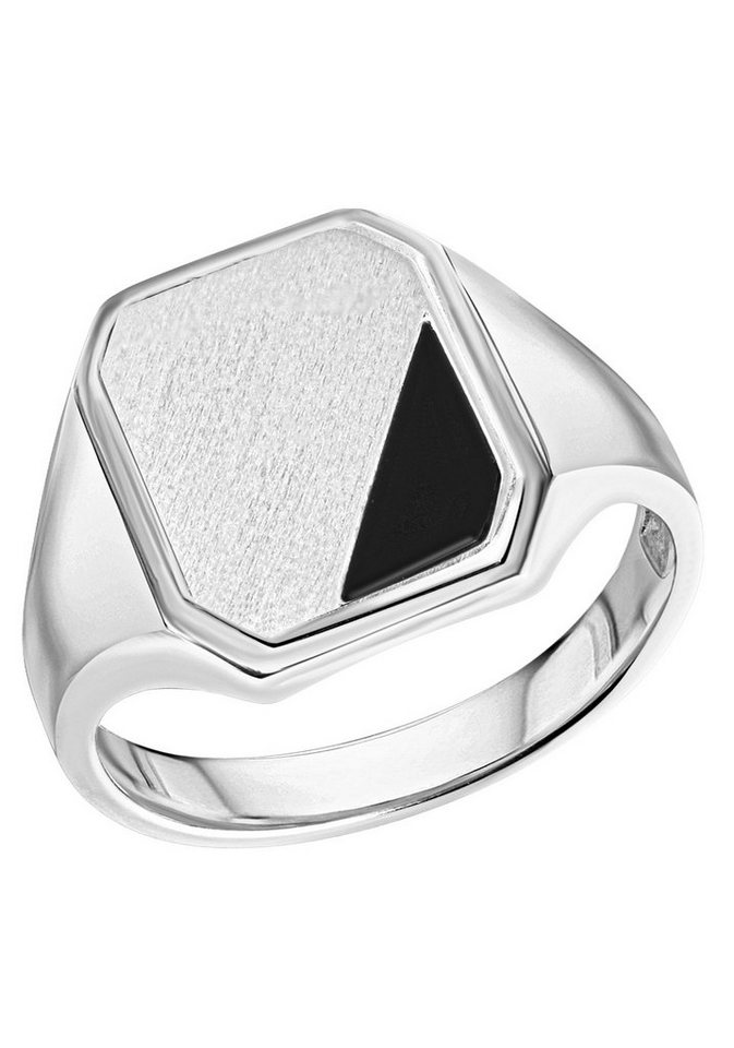 Firetti Fingerring Schmuck Geschenk Silber 925 Herrenring Silberring Siegelring, mit Achat von Firetti