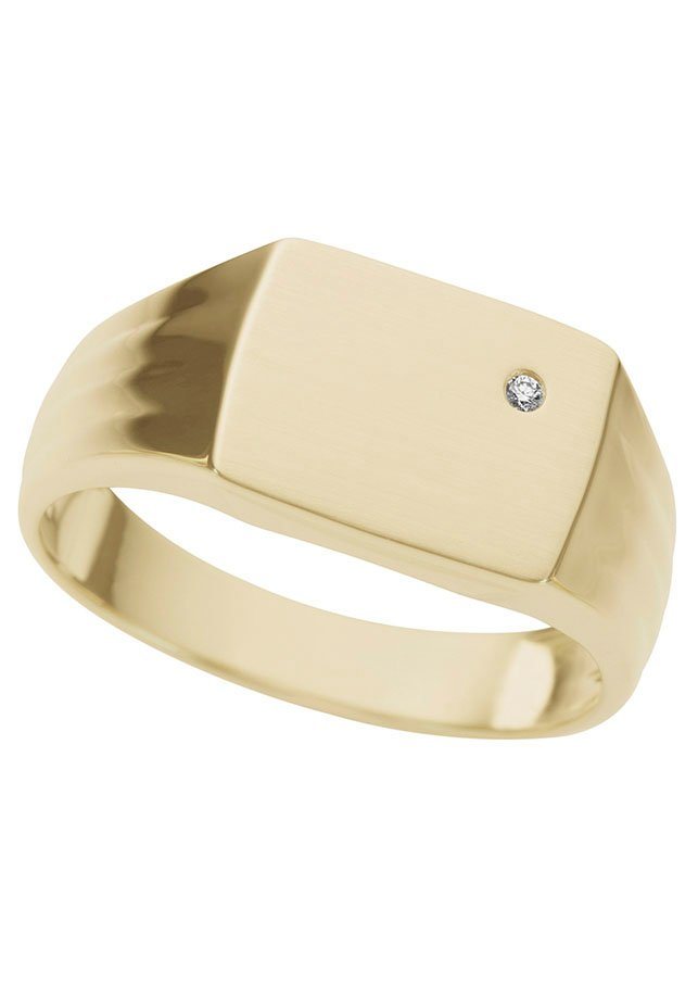 Firetti Siegelring Schmuck Geschenk Gold 333 Herrenring Fingerring Goldring, mit Brillant von Firetti