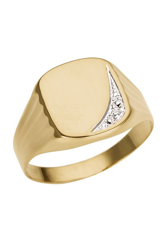 Firetti Siegelring Schmuck Geschenk Gold 333 Herrenring Goldring, mit Diamant von Firetti