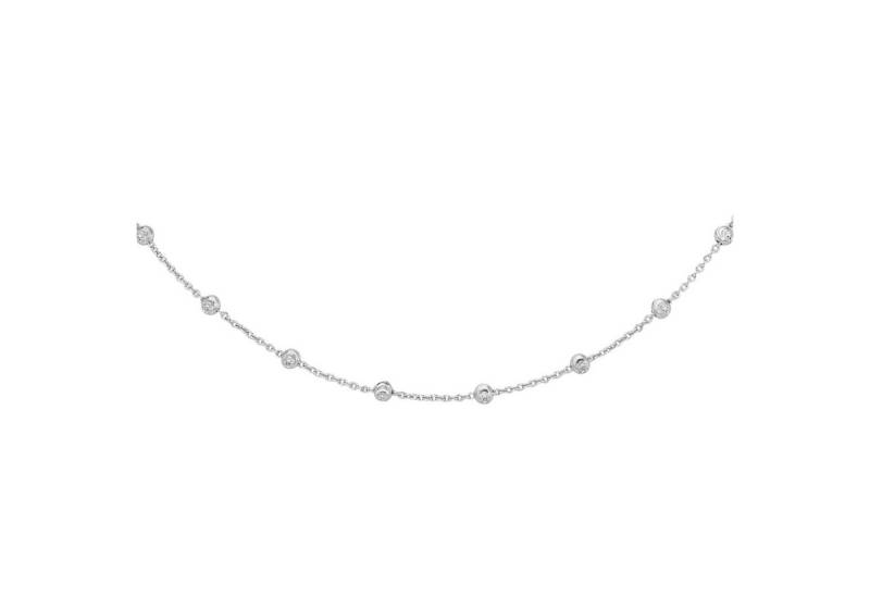 Firetti Silberkette Schmuck Geschenk Silber 925 Halsschmuck Ankerkette diamantierte Kugeln von Firetti