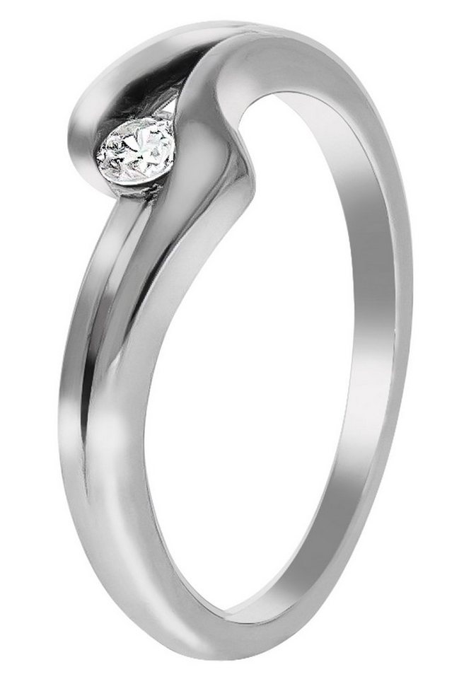 Firetti Fingerring Schmuck Geschenk Silber 925 Damenring Verlobungsring Solitär, mit Zirkonia (synth) von Firetti