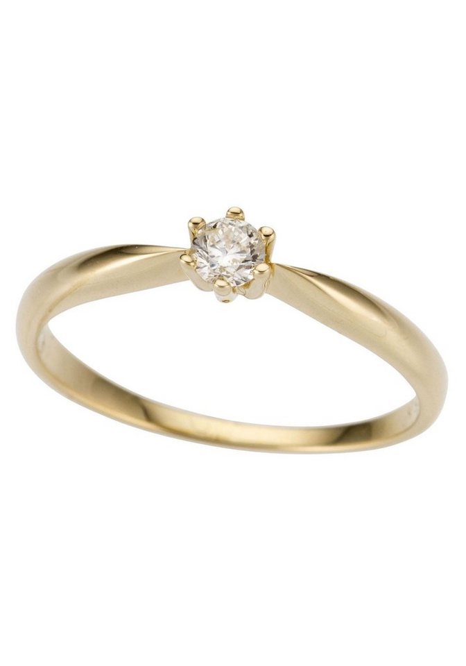 Firetti Solitärring Schmuck Geschenk Gold 750 Damenring Verlobungsring Goldring Solitär, mit Brillant von Firetti