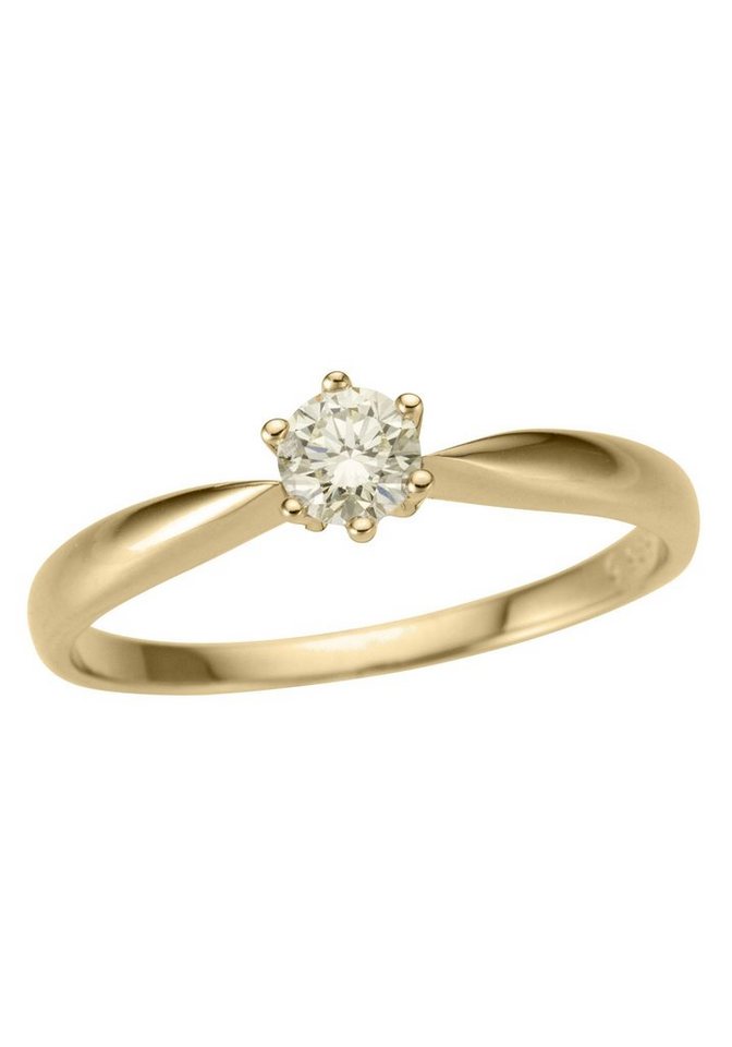 Firetti Solitärring Schmuck Geschenk Gold 750 Damenring Verlobungsring Goldring Solitär, mit Brillant von Firetti