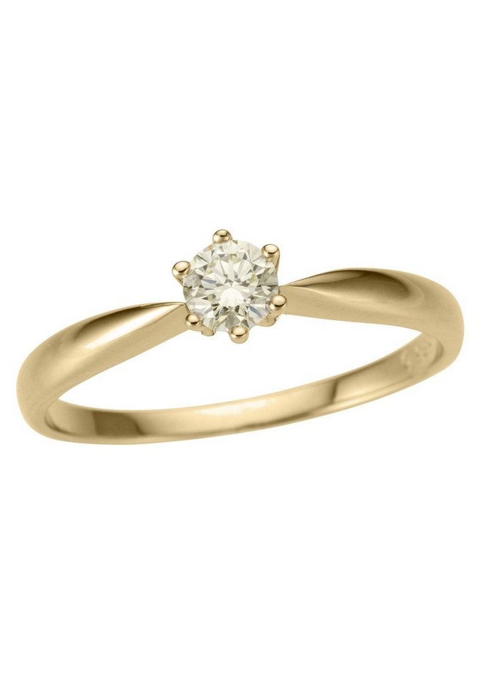 Firetti Solitärring Schmuck Geschenk Gold 750 Damenring Verlobungsring Goldring Solitär, mit Brillant von Firetti