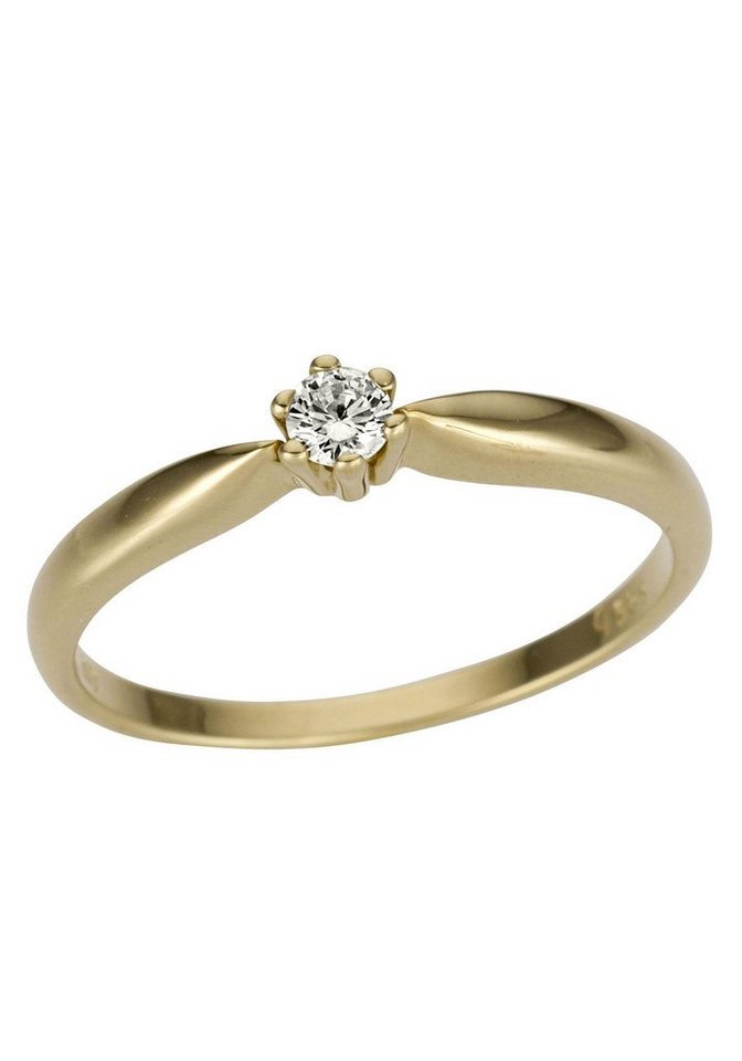 Firetti Solitärring Schmuck Geschenk Gold 750 Damenring Verlobungsring Goldring Solitär, mit Brillant von Firetti