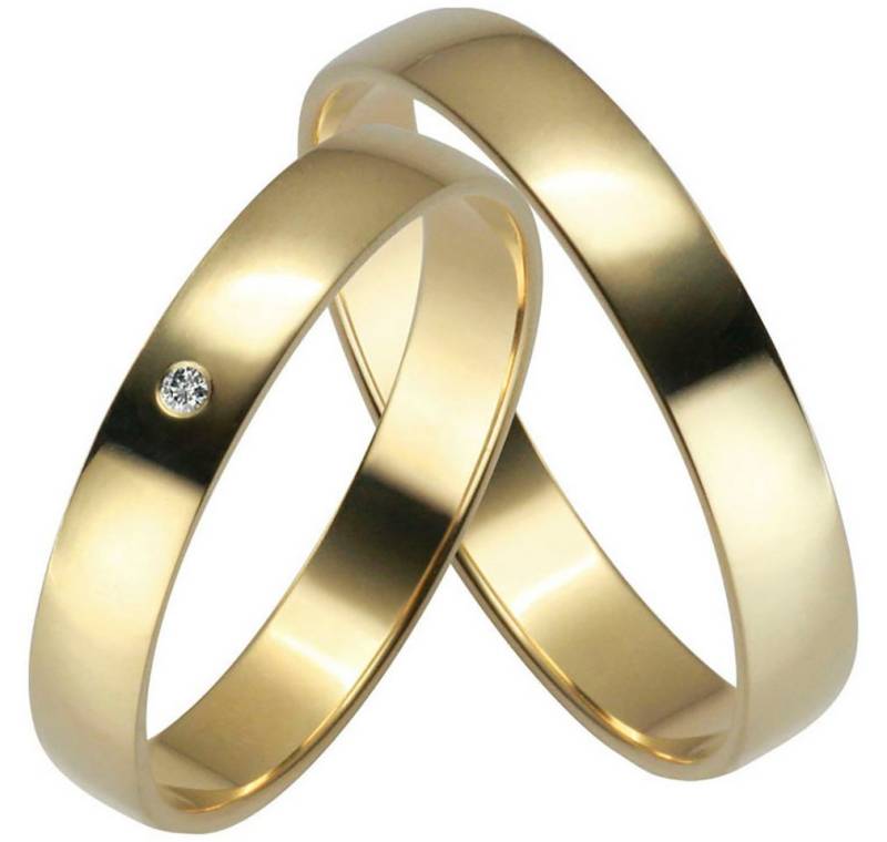 Firetti Trauring Schmuck Geschenk Gold 375 Hochzeit Ehering "LIEBE", Made in Germany - wahlweise mit oder ohne Brillant von Firetti