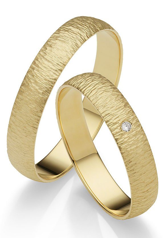 Firetti Trauring Schmuck Geschenk Gold 375 Hochzeit Ehering LIEBE", Made in Germany, wahlweise mit oder ohne Brillant" von Firetti