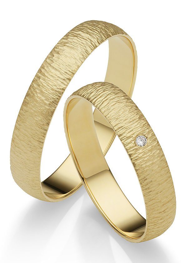 Firetti Trauring Schmuck Geschenk Gold 375 Hochzeit Ehering "LIEBE", Made in Germany, wahlweise mit oder ohne Brillant von Firetti