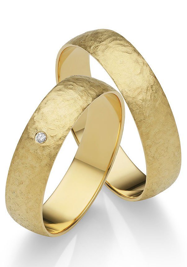 Firetti Trauring Schmuck Geschenk Gold 375 Hochzeit Ehering LIEBE", Made in Germany, wahlweise mit oder ohne Brillant" von Firetti