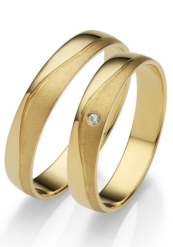 Firetti Trauring Schmuck Geschenk Gold 375 Hochzeit Ehering LIEBE", Made in Germany, wahlweise mit oder ohne Brillant" von Firetti