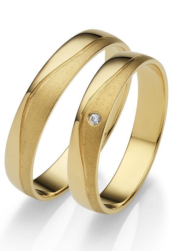 Firetti Trauring Schmuck Geschenk Gold 375 Hochzeit Ehering LIEBE", Made in Germany, wahlweise mit oder ohne Brillant" von Firetti