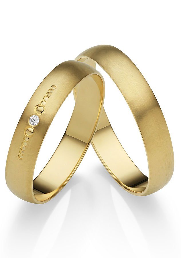 Firetti Trauring Schmuck Geschenk Gold 375 Hochzeit Ehering "LIEBE", Made in Germany, wahlweise mit oder ohne Brillant von Firetti