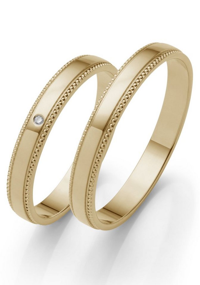 Firetti Trauring Schmuck Geschenk Gold 375 Hochzeit Ehering LIEBE", Made in Germany, wahlweise mit oder ohne Brillant" von Firetti