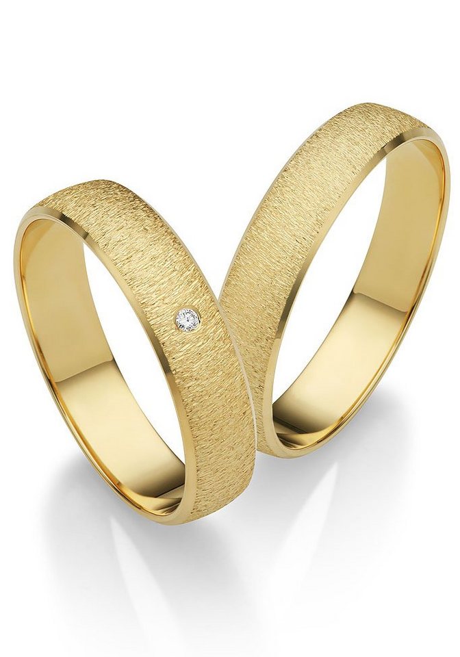 Firetti Trauring Schmuck Geschenk Gold 375 Hochzeit Ehering LIEBE", Made in Germany, wahlweise mit oder ohne Brillant" von Firetti