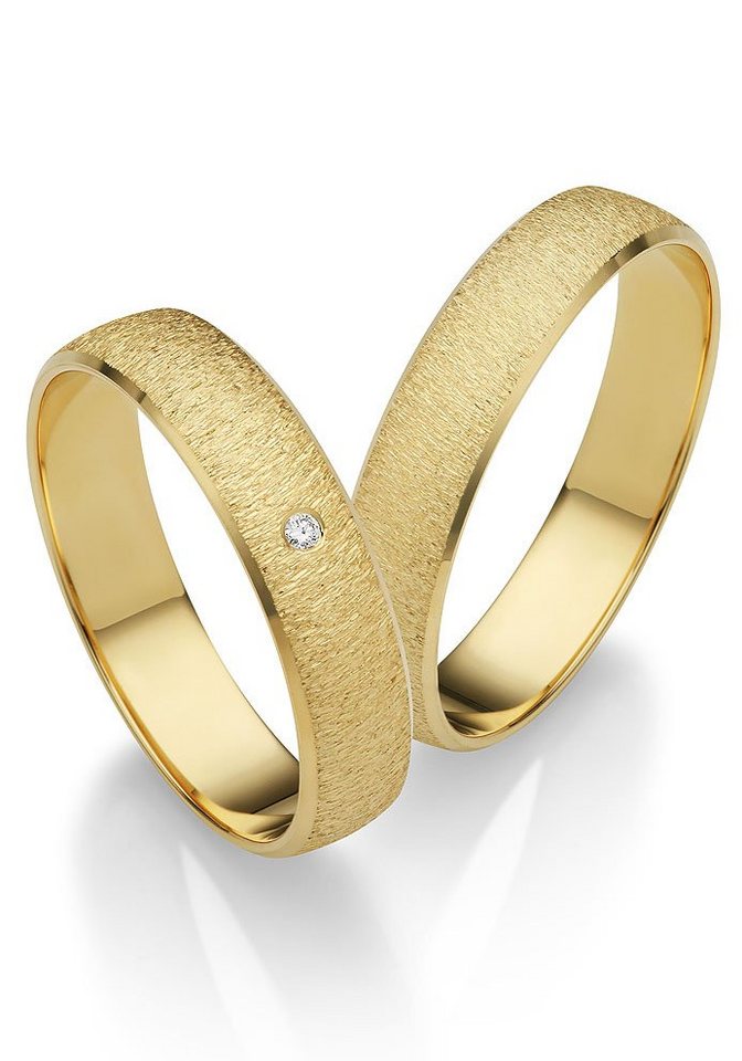 Firetti Trauring Schmuck Geschenk Gold 375 Hochzeit Ehering "LIEBE", Made in Germany, wahlweise mit oder ohne Brillant von Firetti