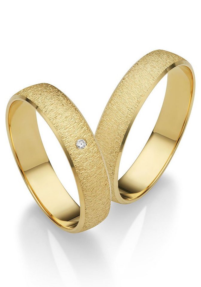 Firetti Trauring Schmuck Geschenk Gold 375 Hochzeit Ehering "LIEBE", Made in Germany, wahlweise mit oder ohne Brillant von Firetti