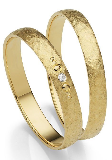 Firetti Trauring Schmuck Geschenk Gold 375 Hochzeit Ehering "LIEBE", Made in Germany, wahlweise mit oder ohne Brillant von Firetti