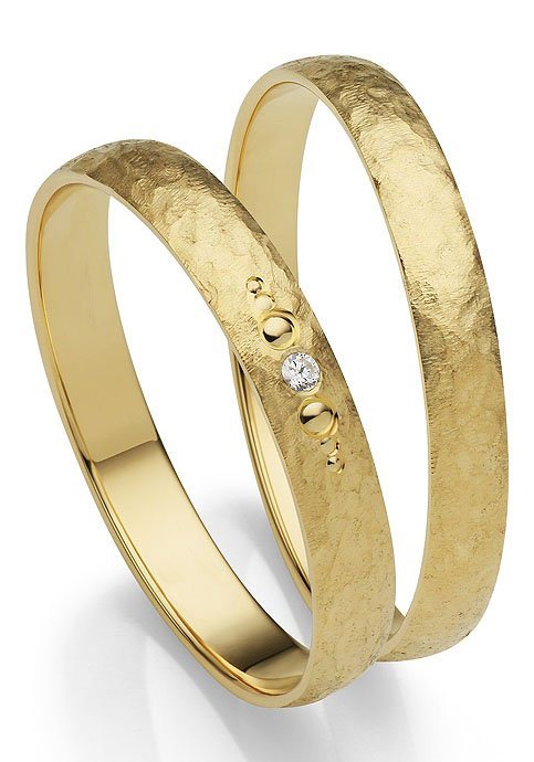 Firetti Trauring Schmuck Geschenk Gold 375 Hochzeit Ehering "LIEBE", Made in Germany, wahlweise mit oder ohne Brillant von Firetti