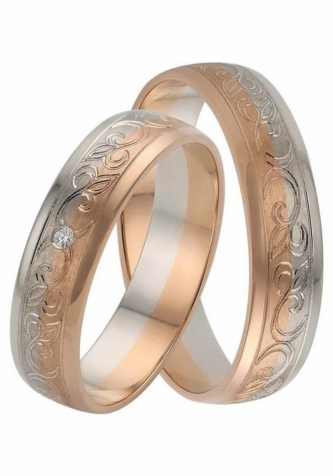 Firetti Trauring Schmuck Geschenk Gold 375 Hochzeit Ehering LIEBE" Ranke, Made in Germany, wahlweise mit oder ohne Brillant" von Firetti