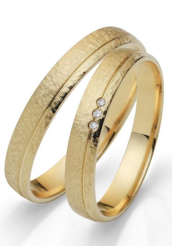 Firetti Trauring Schmuck Geschenk Gold 750 Hochzeit Ehering LIEBE", Made in Germany, wahlweise mit oder ohne Brillanten" von Firetti