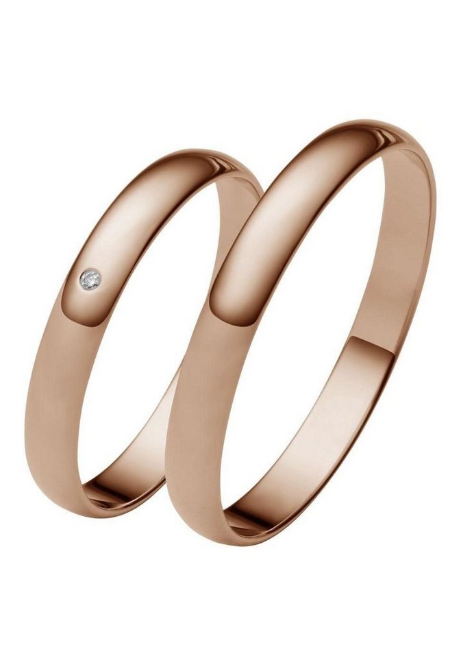 Firetti Trauring Schmuck Geschenk Gold 375 Hochzeit Ehering "LIEBE", Made in Germany, wahlweise mit oder ohne Brillant von Firetti