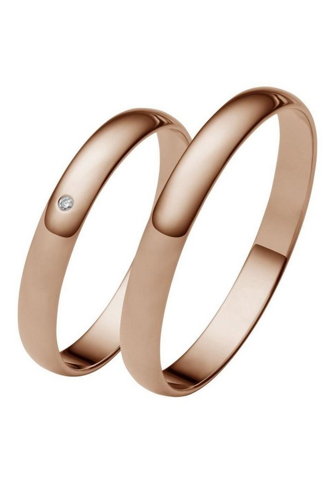 Firetti Trauring Schmuck Geschenk Gold 375 Hochzeit Ehering LIEBE", Made in Germany, wahlweise mit oder ohne Brillant" von Firetti