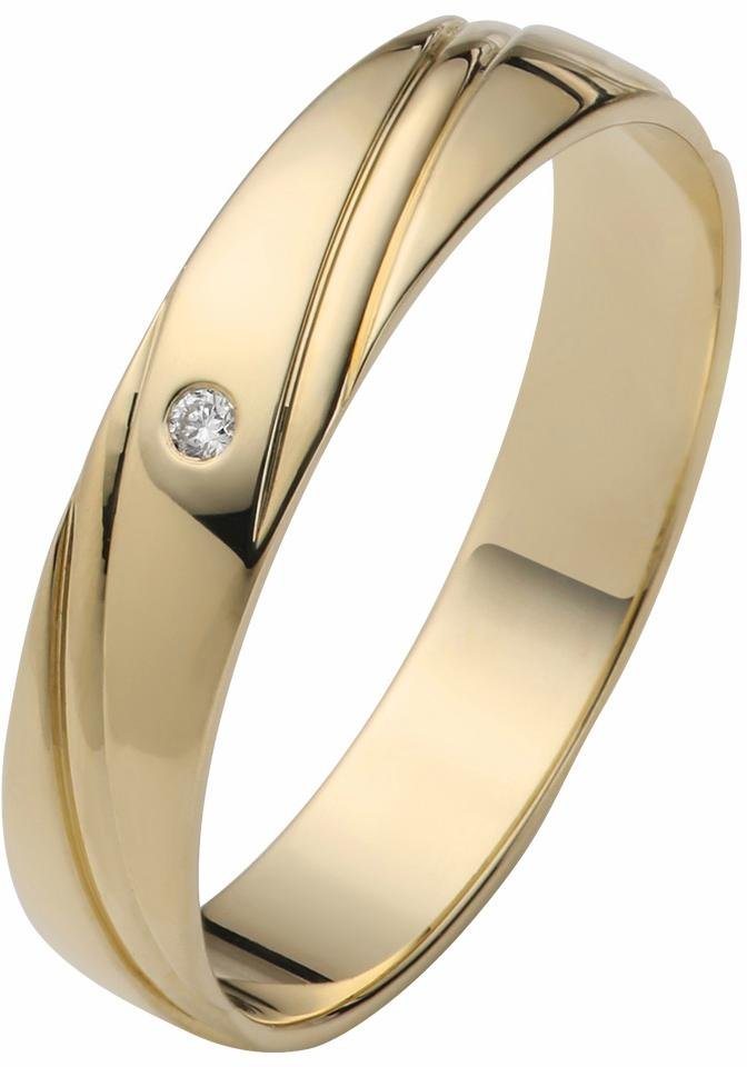 Firetti Trauring Schmuck Geschenk Gold 375 Hochzeit Ehering LIEBE", Made in Germany, wahlweise mit oder ohne Brillant" von Firetti