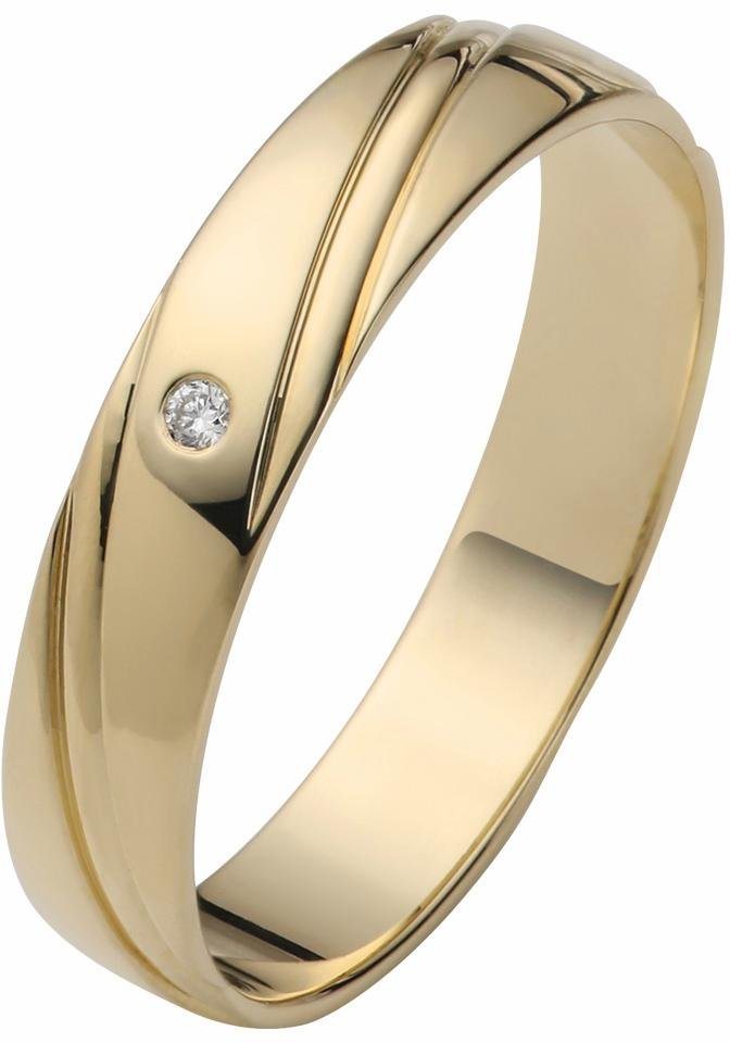 Firetti Trauring Schmuck Geschenk Gold 375 Hochzeit Ehering "LIEBE", Made in Germany, wahlweise mit oder ohne Brillant von Firetti