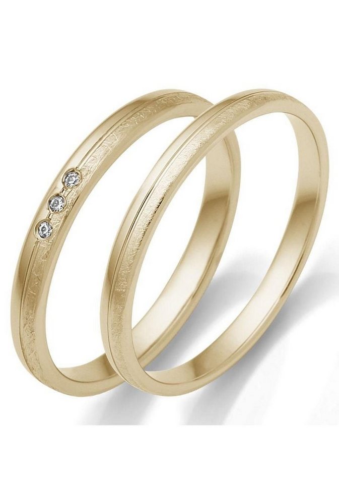 Firetti Trauring Schmuck Geschenk Gold 375 Hochzeit Ehering LIEBE", Made in Germany, wahlweise mit oder ohne Brillanten" von Firetti