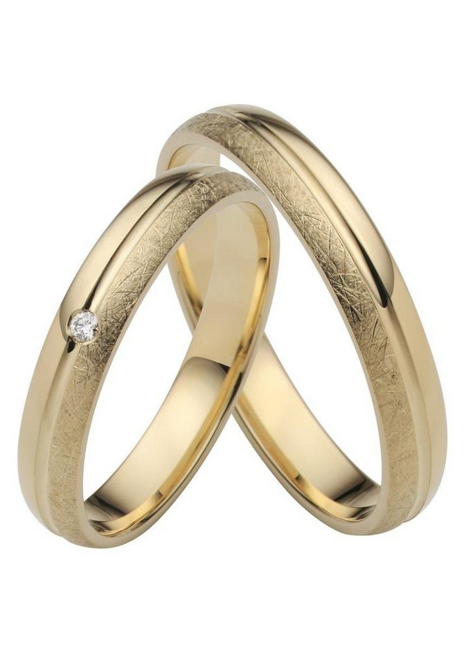 Firetti Trauring Schmuck Geschenk Gold 750 Hochzeit Ehering "LIEBE", Made in Germany, wahlweise mit oder ohne Brillant von Firetti
