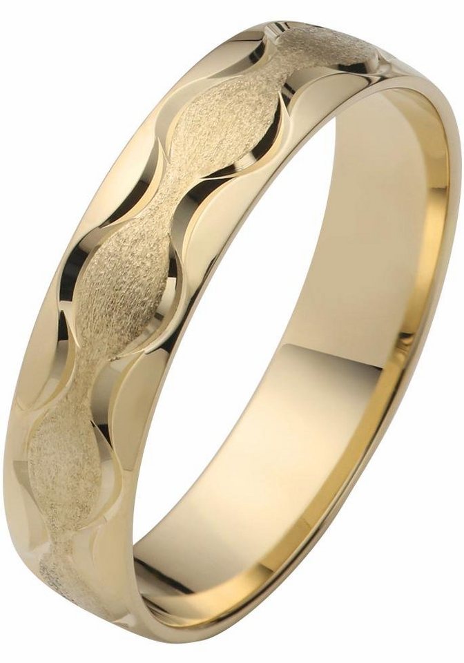 Firetti Trauring Schmuck Geschenk Gold 375 Hochzeit Ehering LIEBE" Welle, Made in Germany, wahlweise mit oder ohne Brillant" von Firetti