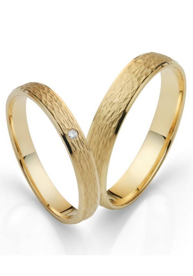 Firetti Trauring Schmuck Geschenk Gold 750 Hochzeit Ehering LIEBE", Made in Germany, wahlweise mit oder ohne Brillant" von Firetti