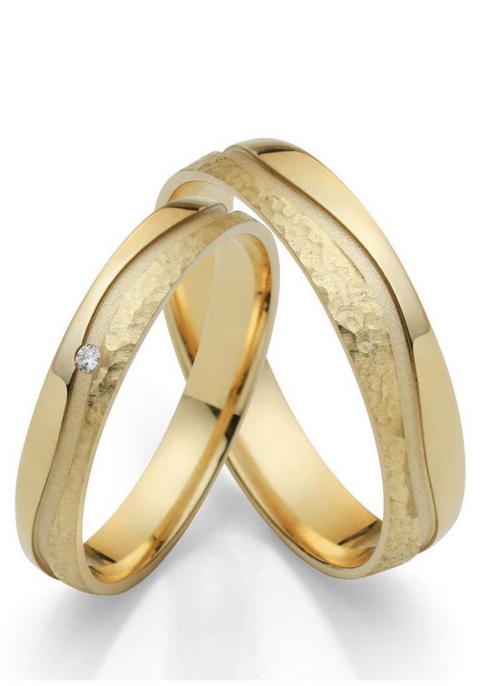 Firetti Trauring Schmuck Geschenk Gold 750 Hochzeit Ehering "LIEBE", Made in Germany, wahlweise mit oder ohne Brillant von Firetti
