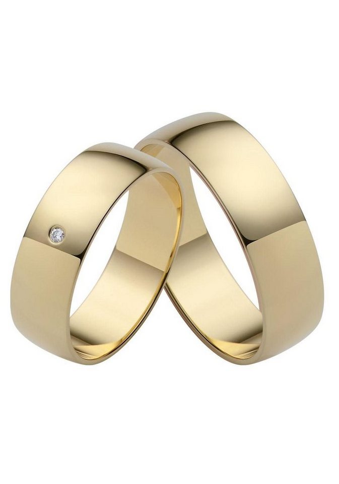 Firetti Trauring Schmuck Geschenk Gold Hochzeit Ehering Trauring LIEBE", Made in Germany, wahlweise mit oder ohne Brillant" von Firetti