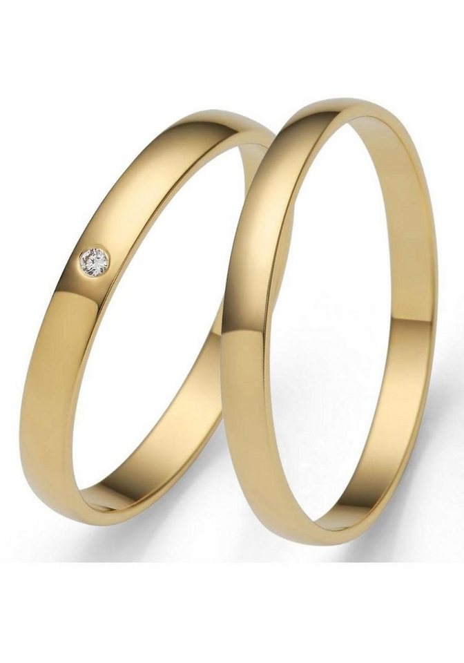Firetti Trauring Schmuck Geschenk Gold Hochzeit Ehering Trauring "LIEBE", Made in Germany, wahlweise mit oder ohne Brillant von Firetti