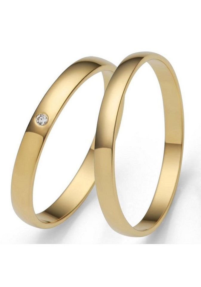 Firetti Trauring Schmuck Geschenk Gold Hochzeit Ehering Trauring "LIEBE", Made in Germany, wahlweise mit oder ohne Brillant von Firetti