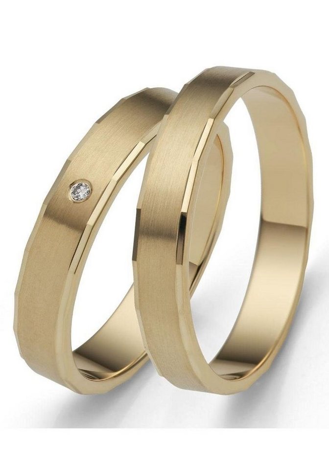 Firetti Trauring Schmuck Geschenk Gold 375 Hochzeit Ehering LIEBE", Made in Germany, wahlweise mit oder ohne Brillant" von Firetti
