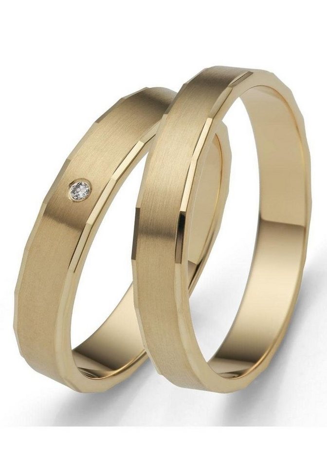 Firetti Trauring Schmuck Geschenk Gold 375 Hochzeit Ehering "LIEBE", Made in Germany, wahlweise mit oder ohne Brillant von Firetti