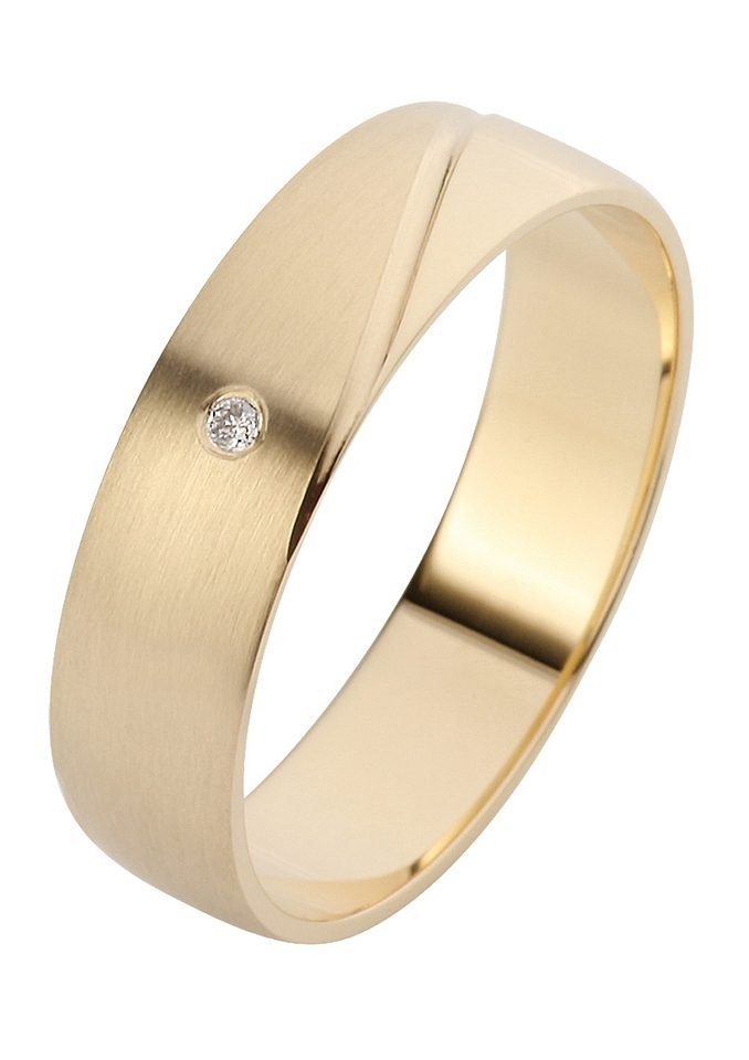 Firetti Trauring Schmuck Geschenk Gold Hochzeit Ehering Trauring "LIEBE", Made in Germany, wahlweise mit oder ohne Brillant von Firetti