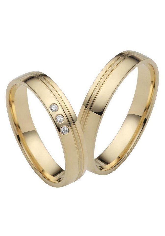 Firetti Trauring Schmuck Geschenk Gold 750 Hochzeit Ehering LIEBE", Made in Germany, wahlweise mit oder ohne Brillanten" von Firetti