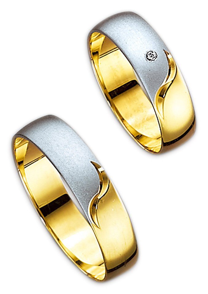 Firetti Trauring Schmuck Geschenk Gold 375 Hochzeit Ehering Trauring LIEBE", Made in Germany, wahlweise mit oder ohne Brillant" von Firetti