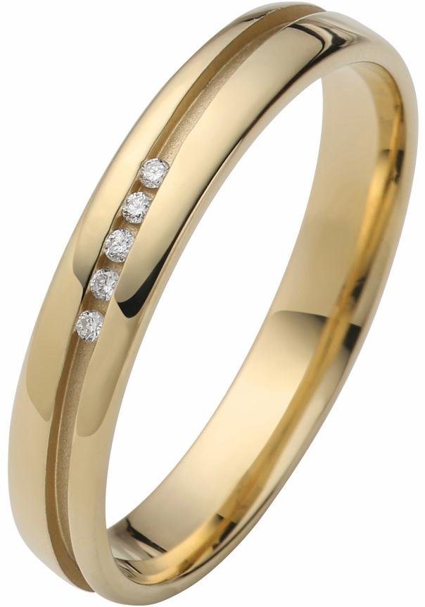 Firetti Trauring Schmuck Geschenk Gold 375 Hochzeit Ehering "LIEBE", Made in Germany, wahlweise mit oder ohne Brillanten von Firetti