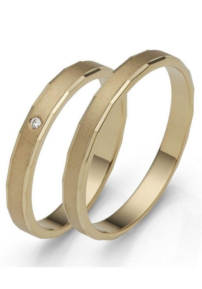 Firetti Trauring Schmuck Geschenk Gold 375 Hochzeit Ehering LIEBE", Made in Germany, wahlweise mit oder ohne Brillant" von Firetti