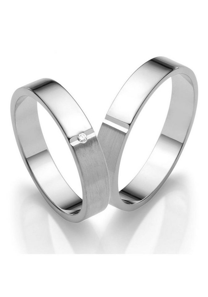 Firetti Trauring Schmuck Geschenk Gold 750 Hochzeit Ehering "LIEBE", Made in Germany, wahlweise mit oder ohne Brillant von Firetti