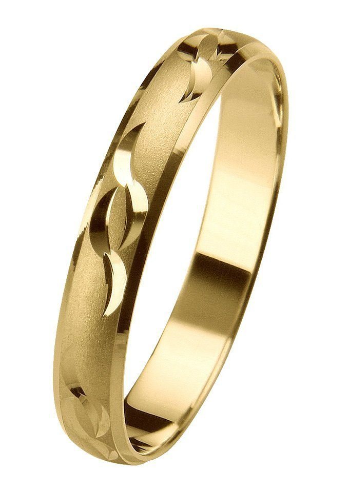 Firetti Trauring Schmuck Geschenk Gold 375 Hochzeit Ehering Trauring "LIEBE", Made in Germany, wahlweise mit oder ohne Brillant von Firetti