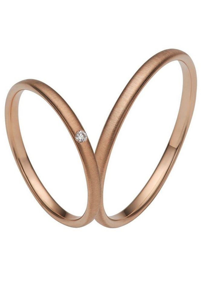 Firetti Trauring Schmuck Geschenk Gold 375 Hochzeit Ehering "LIEBE", Made in Germany, wahlweise mit oder ohne Brillant von Firetti