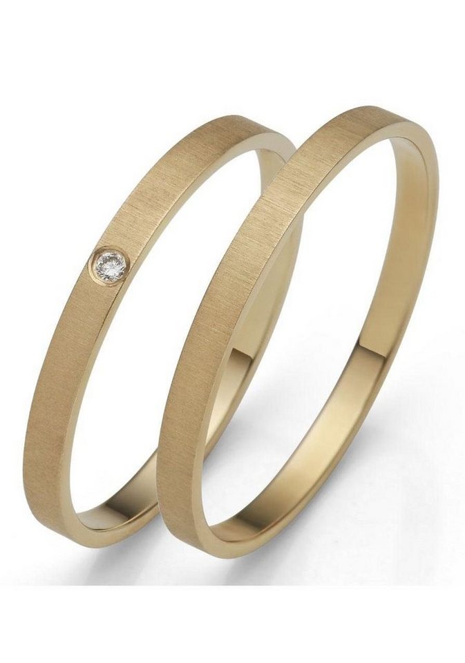 Firetti Trauring Schmuck Geschenk Gold 375 Hochzeit Ehering LIEBE", Made in Germany, wahlweise mit oder ohne Brillant" von Firetti