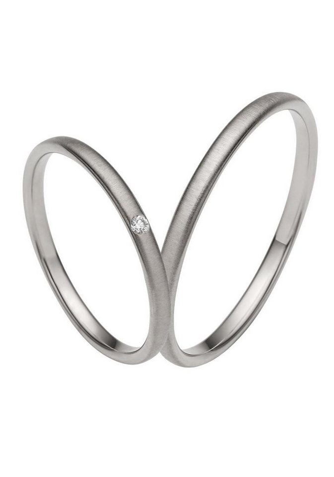 Firetti Trauring Schmuck Geschenk Gold 375 Hochzeit Ehering "LIEBE", Made in Germany, wahlweise mit oder ohne Brillant von Firetti