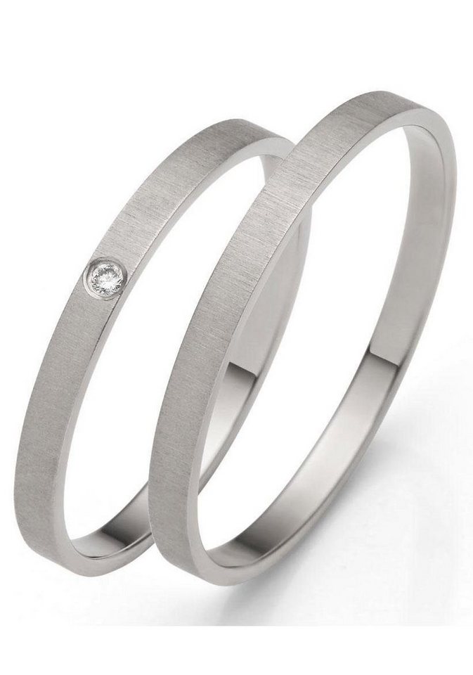 Firetti Trauring Schmuck Geschenk Gold 375 Hochzeit Ehering "LIEBE", Made in Germany, wahlweise mit oder ohne Brillant von Firetti
