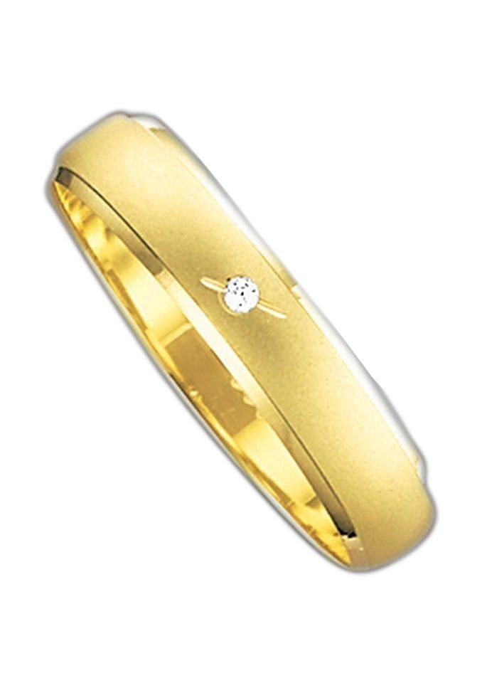 Firetti Trauring Schmuck Geschenk Gold 375 Hochzeit Ehering Trauring LIEBE", Made in Germany, wahlweise mit oder ohne Brillant" von Firetti